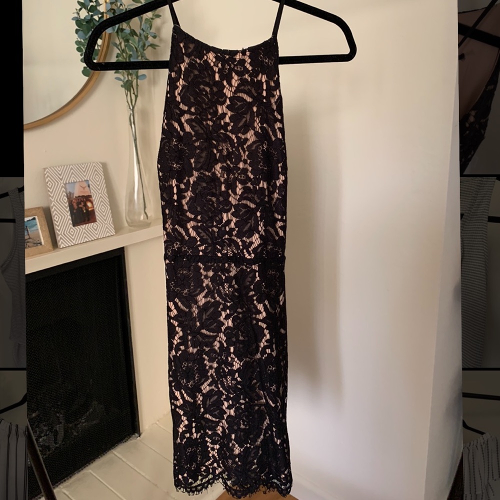 ASTR the Label Lace Open Back Minidress